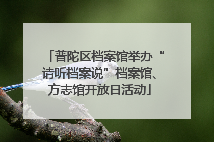 普陀区档案馆举办“请听档案说”档案馆、方志馆开放日活动