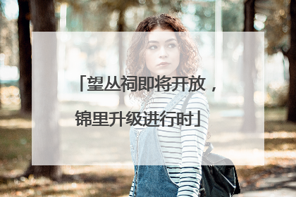 望丛祠即将开放，锦里升级进行时