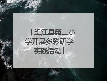 望江县第三小学开展多彩研学实践活动