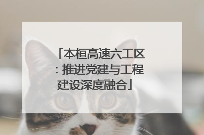 本桓高速六工区：推进党建与工程建设深度融合