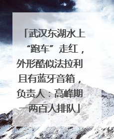 武汉东湖水上“跑车”走红，外形酷似法拉利且有蓝牙音箱，负责人：高峰期一两百人排队