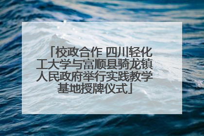 校政合作 四川轻化工大学与富顺县骑龙镇人民政府举行实践教学基地授牌仪式