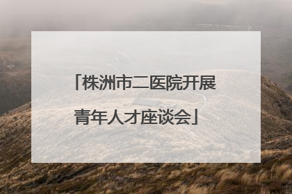 株洲市二医院开展青年人才座谈会