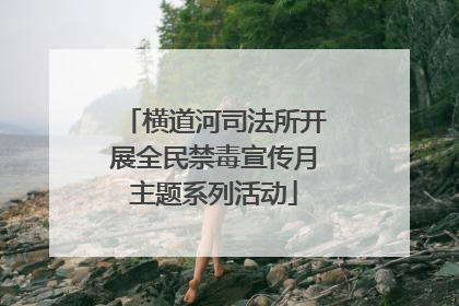 横道河司法所开展全民禁毒宣传月主题系列活动