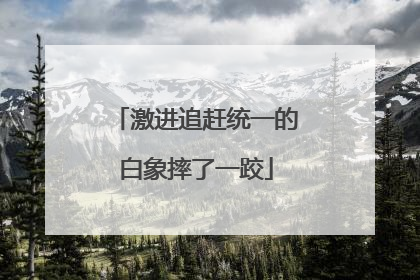 激进追赶统一的白象摔了一跤