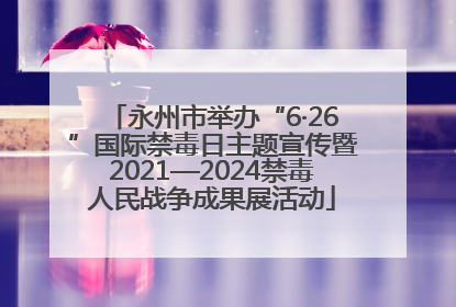 永州市举办“6·26”国际禁毒日主题宣传暨2021—2024禁毒人民战争成果展活动