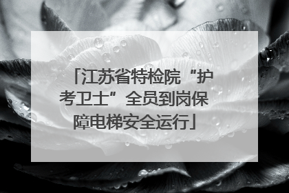 江苏省特检院“护考卫士”全员到岗保障电梯安全运行