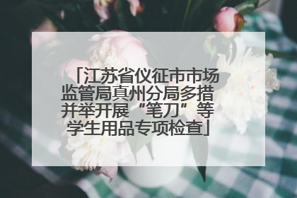 江苏省仪征市市场监管局真州分局多措并举开展“笔刀”等学生用品专项检查
