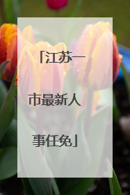 江苏一市最新人事任免