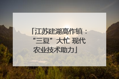 江苏建湖高作镇：“三夏”大忙 现代农业技术助力