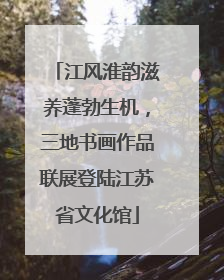 江风淮韵滋养蓬勃生机，三地书画作品联展登陆江苏省文化馆