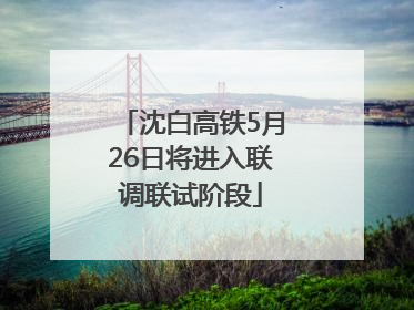 沈白高铁5月26日将进入联调联试阶段