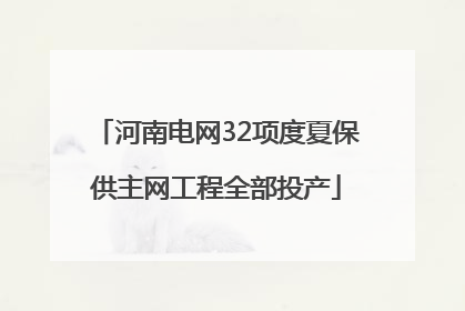 河南电网32项度夏保供主网工程全部投产