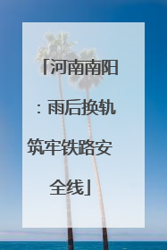 河南南阳：雨后换轨筑牢铁路安全线