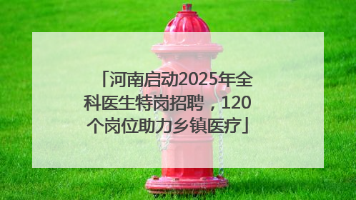 河南启动2025年全科医生特岗招聘，120个岗位助力乡镇医疗
