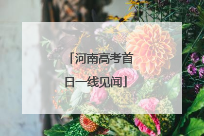 河南高考首日一线见闻