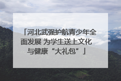河北武强护航青少年全面发展 为学生送上文化与健康“大礼包”
