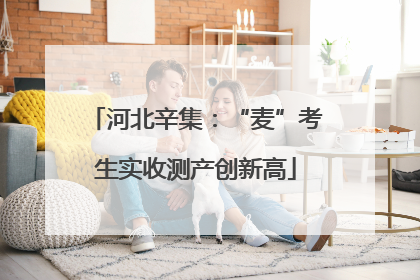 河北辛集：“麦”考生实收测产创新高