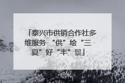 泰兴市供销合作社多维服务 “供”绘“三夏”好“丰”景