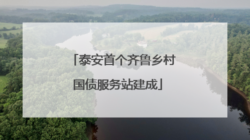 泰安首个齐鲁乡村国债服务站建成
