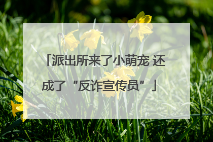 派出所来了小萌宠 还成了“反诈宣传员”