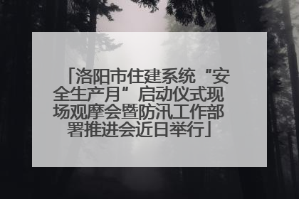 洛阳市住建系统“安全生产月”启动仪式现场观摩会暨防汛工作部署推进会近日举行