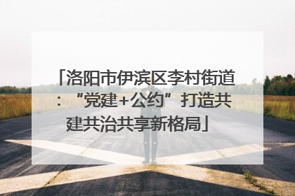 洛阳市伊滨区李村街道：“党建+公约”打造共建共治共享新格局