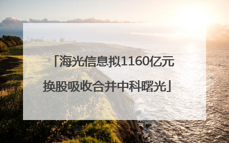 海光信息拟1160亿元换股吸收合并中科曙光