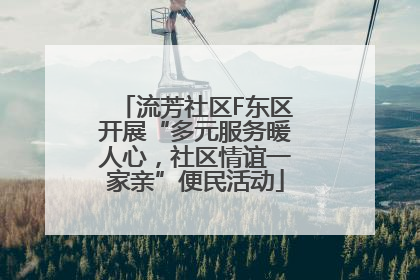 流芳社区F东区开展“多元服务暖人心，社区情谊一家亲”便民活动
