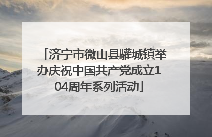 济宁市微山县驩城镇举办庆祝中国共产党成立104周年系列活动
