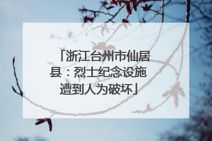 浙江台州市仙居县：烈士纪念设施遭到人为破坏