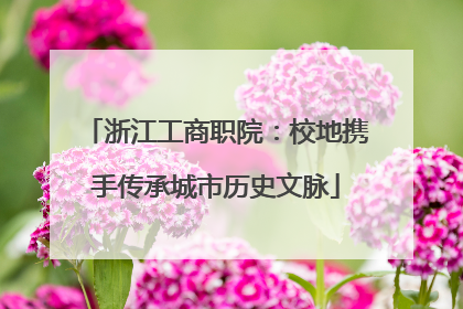 浙江工商职院：校地携手传承城市历史文脉