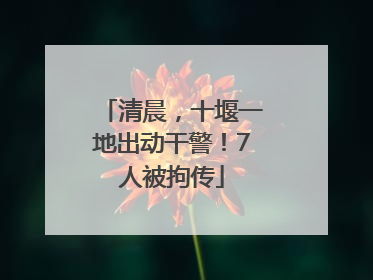 清晨，十堰一地出动干警！7人被拘传