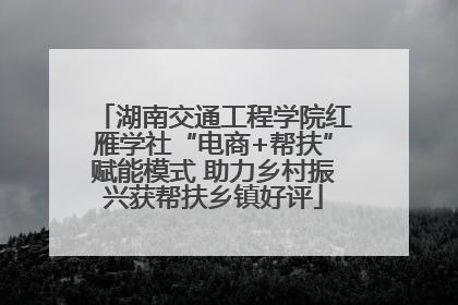 湖南交通工程学院红雁学社“电商+帮扶”赋能模式 助力乡村振兴获帮扶乡镇好评