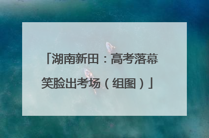 湖南新田：高考落幕 笑脸出考场（组图）