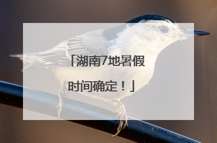 湖南7地暑假时间确定！