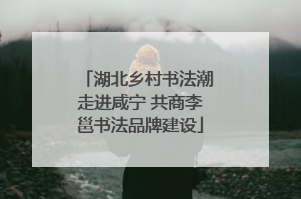 湖北乡村书法潮走进咸宁 共商李邕书法品牌建设