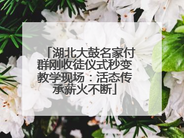 湖北大鼓名家付群刚收徒仪式秒变教学现场：活态传承薪火不断