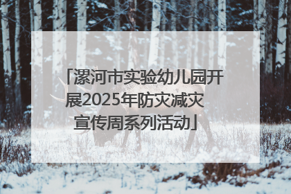漯河市实验幼儿园开展2025年防灾减灾宣传周系列活动