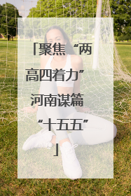 聚焦“两高四着力” 河南谋篇“十五五”