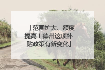 范围扩大、额度提高！德州这项补贴政策有新变化