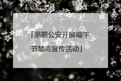 茅箭公安开展端午节禁毒宣传活动