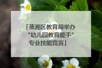 蒸湘区教育局举办“幼儿园教育能手”专业技能竞赛