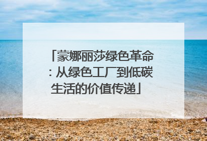 蒙娜丽莎绿色革命：从绿色工厂到低碳生活的价值传递