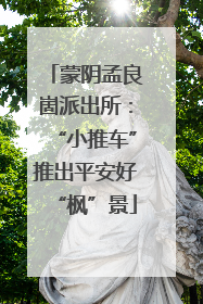蒙阴孟良崮派出所：“小推车”推出平安好“枫”景