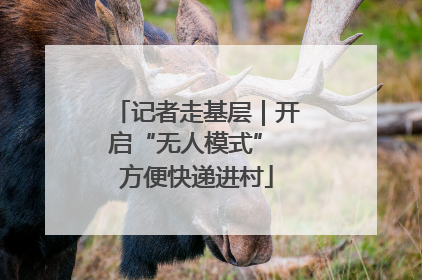 记者走基层｜开启“无人模式” 方便快递进村