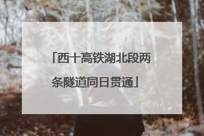 西十高铁湖北段两条隧道同日贯通