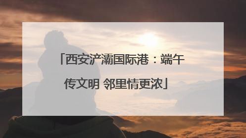 西安浐灞国际港：端午传文明 邻里情更浓