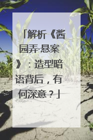 解析《酱园弄·悬案》：造型暗语背后，有何深意？