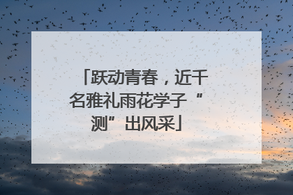 跃动青春，近千名雅礼雨花学子“测”出风采